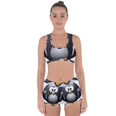 Penguin Birds Aquatic Flightless Racerback Boyleg Bikini Set