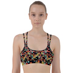 Colors On Black Line Them Up Sports Bra by linceazul