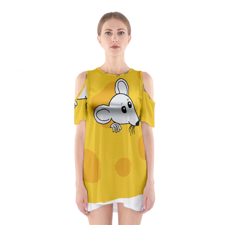 Rat Mouse Cheese Animal Mammal Shoulder Cutout One Piece