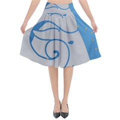 Ram Zodiac Sign Zodiac Moon Star Flared Midi Skirt by Nexatart