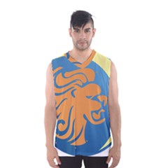 Lion Zodiac Sign Zodiac Moon Star Men s Basketball Tank Top by Nexatart