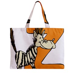 Zebra Animal Alphabet Z Wild Zipper Mini Tote Bag by Nexatart