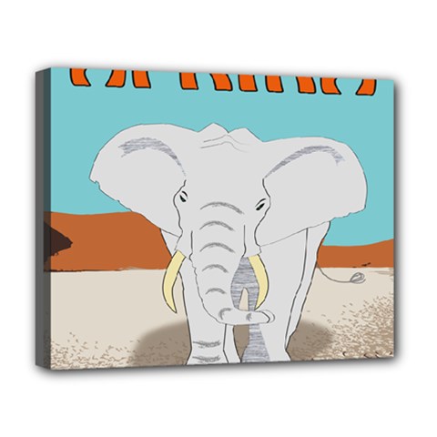 Africa Elephant Animals Animal Deluxe Canvas 20  X 16   by Nexatart