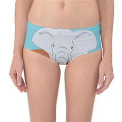 Africa Elephant Animals Animal Mid-waist Bikini Bottoms by Nexatart