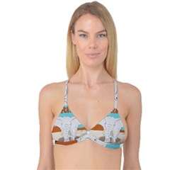 Africa Elephant Animals Animal Reversible Tri Bikini Top by Nexatart