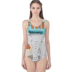 Africa Elephant Animals Animal One Piece Swimsuit by Nexatart