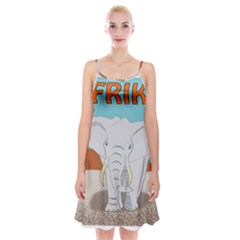 Africa Elephant Animals Animal Spaghetti Strap Velvet Dress