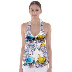 Flowers Floral Flowery Spring Babydoll Tankini Top by Nexatart
