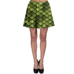 Green Mermaid Scales   Skater Skirt