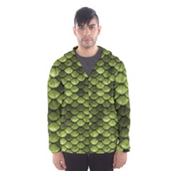 Green Mermaid Scales   Hooded Wind Breaker (men)