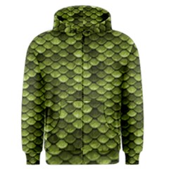 Green Mermaid Scales   Men s Zipper Hoodie