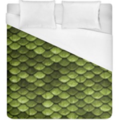 Green Mermaid Scales   Duvet Cover (king Size) by paulaoliveiradesign