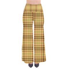 Plaid Yellow Fabric Texture Pattern Pants