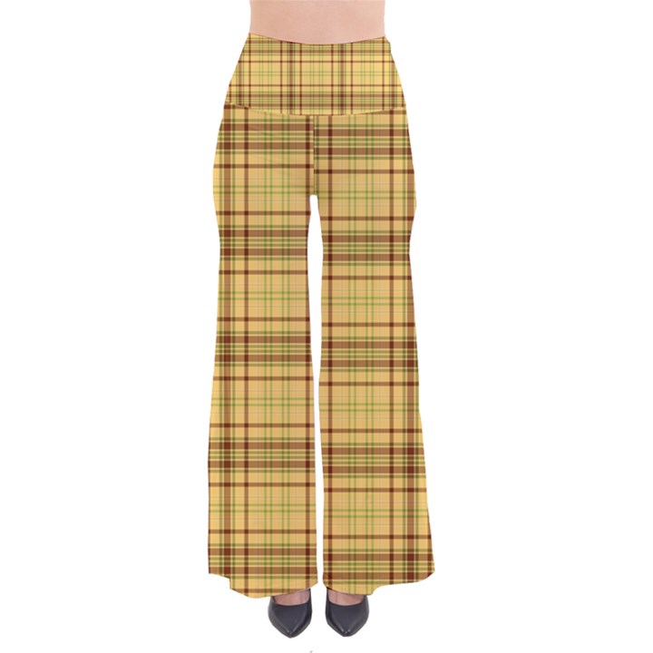 Plaid Yellow Fabric Texture Pattern Pants