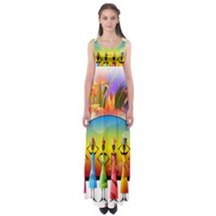 African American Women Empire Waist Maxi Dress by AlteredStates