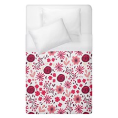 Red Floral Seamless Pattern Duvet Cover (single Size) by TastefulDesigns