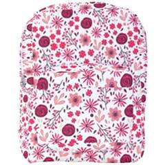 Red Floral Seamless Pattern Full Print Backpack by TastefulDesigns