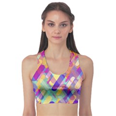 Colorful Abstract Background Sports Bra by TastefulDesigns