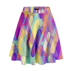 Colorful Abstract Background High Waist Skirt by TastefulDesigns