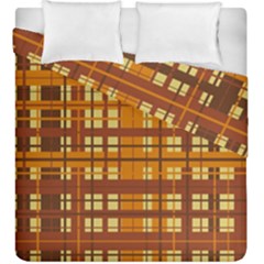 Plaid Pattern Duvet Cover Double Side (king Size)