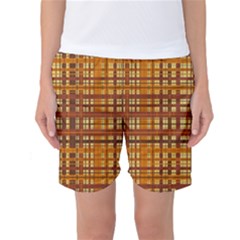 Plaid Pattern Women s Basketball Shorts by linceazul