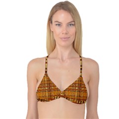 Plaid Pattern Reversible Tri Bikini Top by linceazul