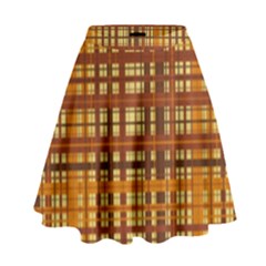 Plaid Pattern High Waist Skirt by linceazul