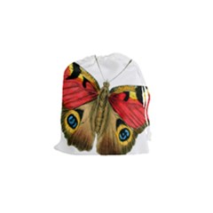 Butterfly Bright Vintage Drawing Drawstring Pouches (small)  by Nexatart