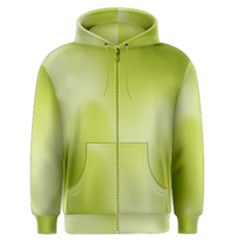 Green Soft Springtime Gradient Men s Zipper Hoodie