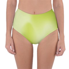 Green Soft Springtime Gradient Reversible High-waist Bikini Bottoms