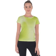 Green Soft Springtime Gradient Short Sleeve Sports Top 