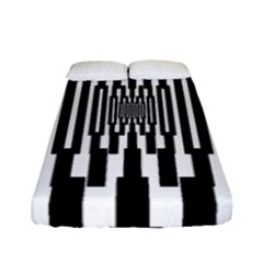 Black Stripes Endless Window Fitted Sheet (full/ Double Size) by designworld65