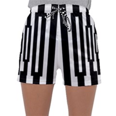 Black Stripes Endless Window Sleepwear Shorts