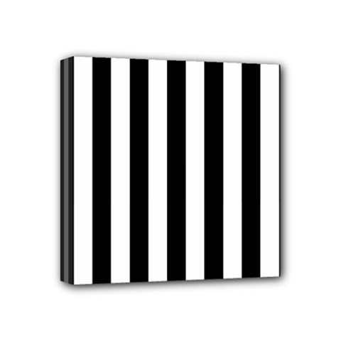 Black And White Stripes Mini Canvas 4  X 4 