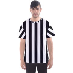 Black And White Stripes Men s Sports Mesh Tee