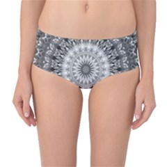 Feeling Softly Black White Mandala Mid-waist Bikini Bottoms