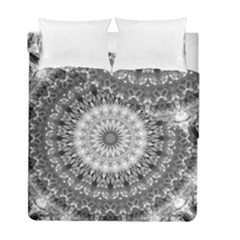 Feeling Softly Black White Mandala Duvet Cover Double Side (full/ Double Size)