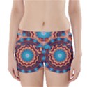 Blue Feather Mandala Boyleg Bikini Wrap Bottoms View1