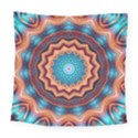 Blue Feather Mandala Square Tapestry (Large) View1