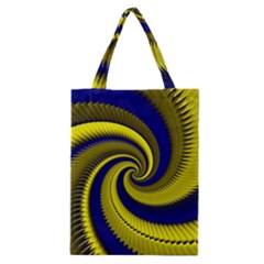 Blue Gold Dragon Spiral Classic Tote Bag by designworld65