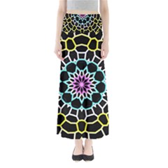 Colored Window Mandala Full Length Maxi Skirt by designworld65