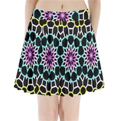Colored Window Mandala Pleated Mini Skirt by designworld65