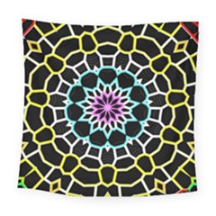 Colored Window Mandala Square Tapestry (large) by designworld65