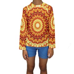 Powerful Love Mandala Kids  Long Sleeve Swimwear