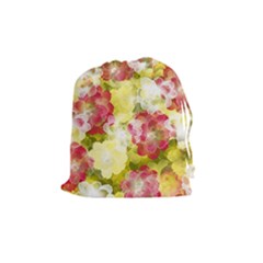 Flower Power Drawstring Pouches (medium)  by designworld65