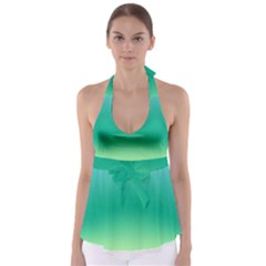 Sealife Green Gradient Babydoll Tankini Top by designworld65