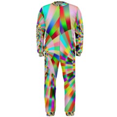 Irritation Funny Crazy Stripes Spiral Onepiece Jumpsuit (men)  by designworld65