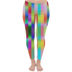 Multicolored Irritation Stripes Classic Winter Leggings by designworld65