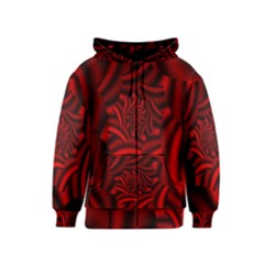 Metallic Red Rose Kids  Zipper Hoodie by designworld65