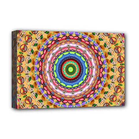 Peaceful Mandala Deluxe Canvas 18  X 12   by designworld65